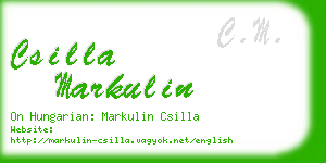 csilla markulin business card